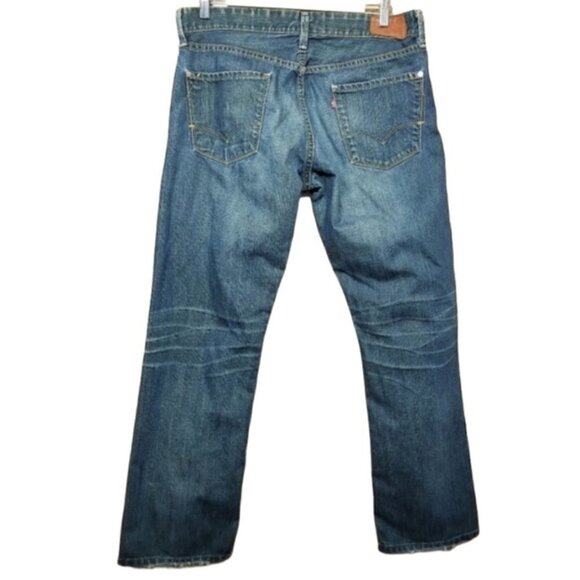 Levi's Red | Men's Slim Straight Distressed Jeans (Size 34) - Picture 8 of 8